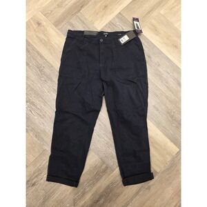 Jones New York The Chino Pants Womens 14 Navy Blue Straight Leg Cuffed New